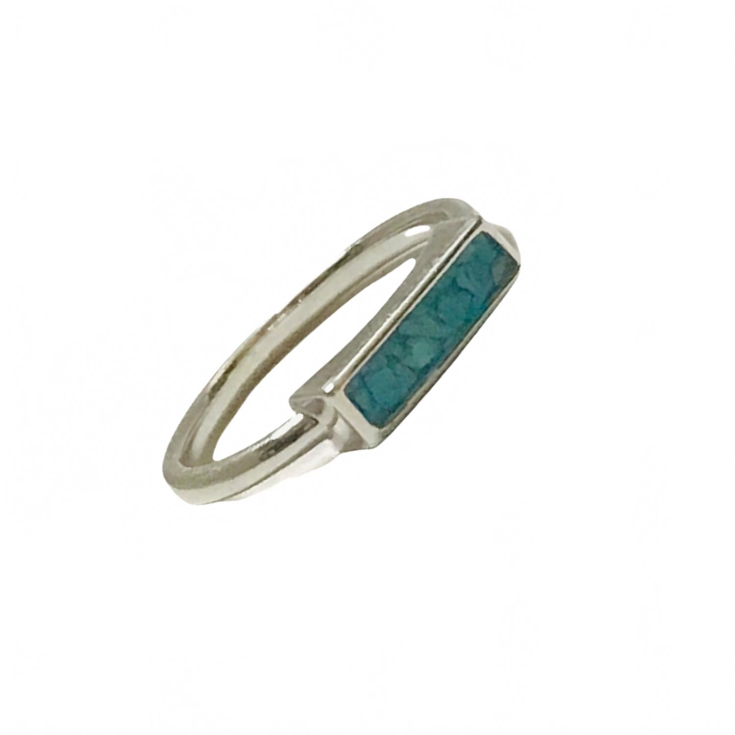 New Dune Jewelry Women's Delicate Dune Bar Ring In Silver